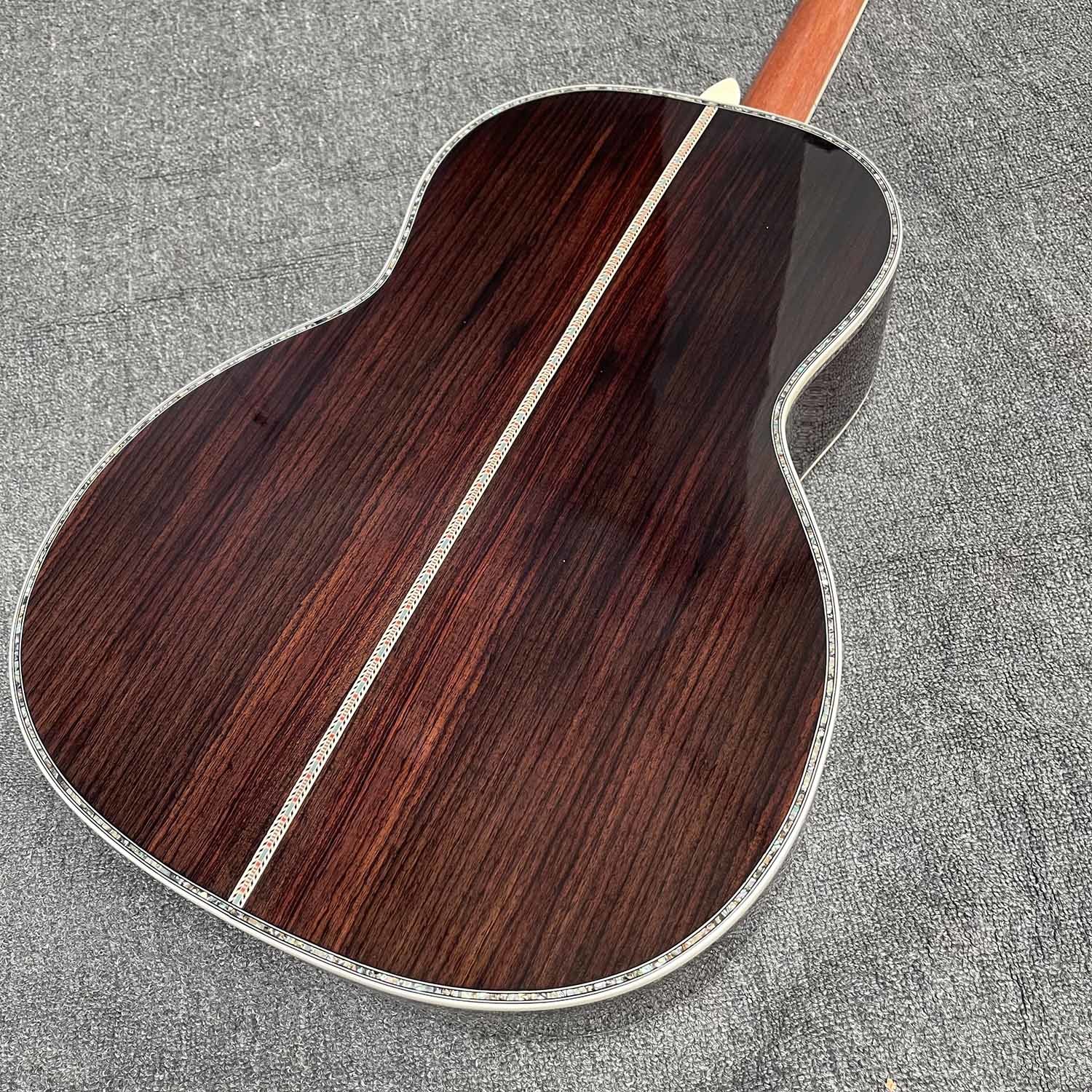 Custom 39 inch OOO body abalone binding slotted headstock cedar acoustic guitar