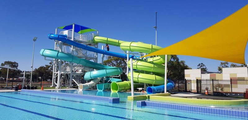 Children Amusement Park Equipment Swimming Pool Fiberglass Water Slide