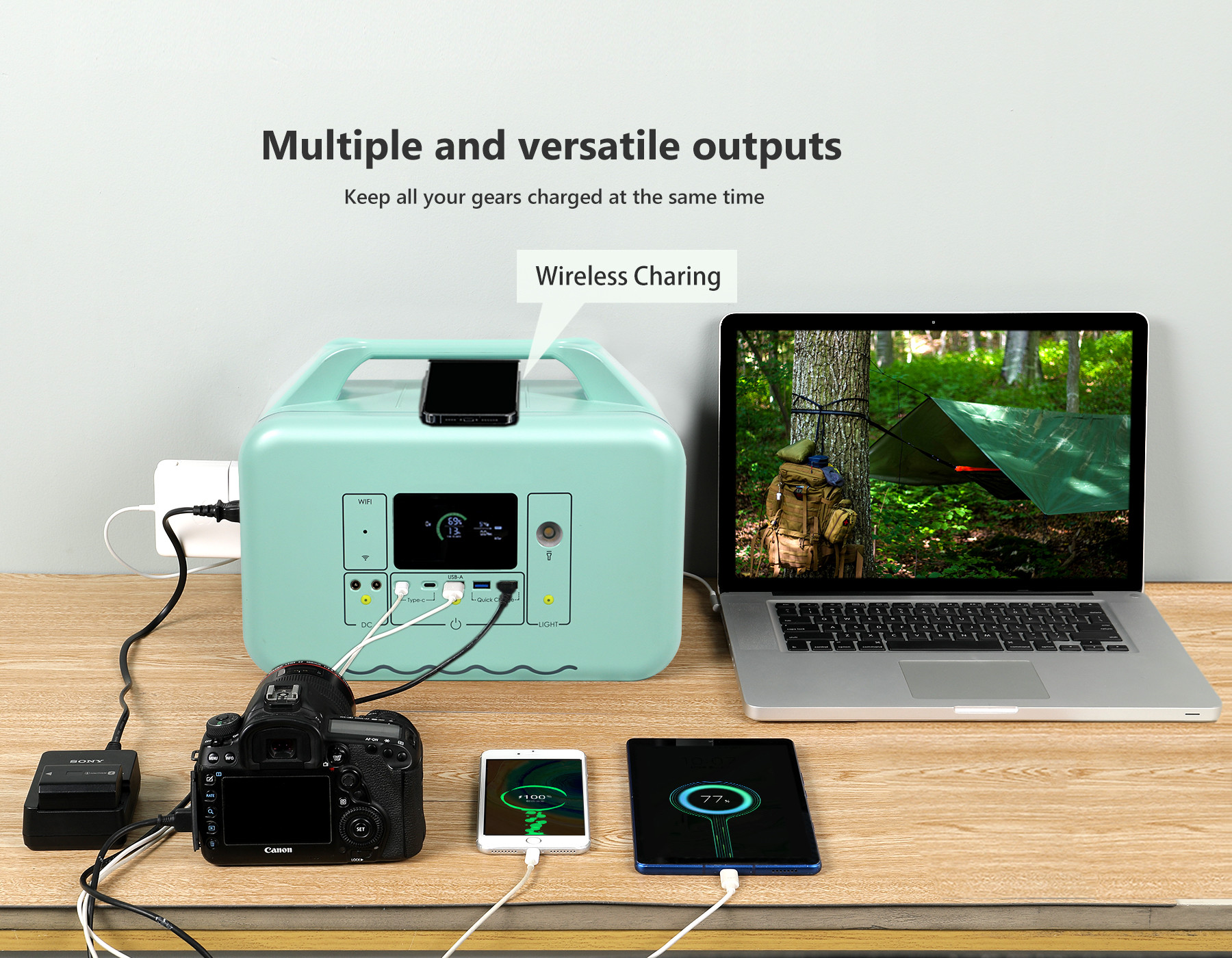 Home LiFePO4 600W 110V/220V Pure Sine Wave Portable Electric Solar Power Station