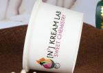 16oz Disposable Paper Ice Cream Cups With Lids Recyclable Logo Printed
