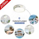 Mini 16 Inches Led Bladeless Ceiling Fan White Dc Motor Dimming Light