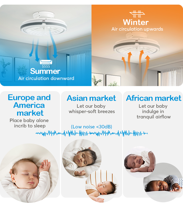 3000-6500K Color Temperature LED Ceiling Fan for Modern and Energy Saving Spaces