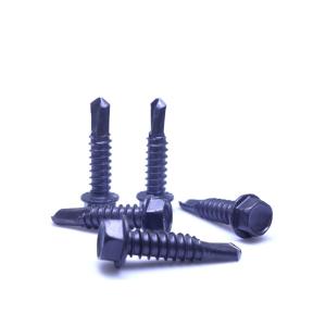 Wholesale AS3566 Metric Hex Washer Knurled Serration Head Self Fastening Drilling Screws AISI 410 Stainless from china suppliers