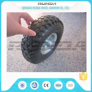 Wholesale Staright Valve Pneumatic Rubber Wheels , Pneumatic Caster Wheels 3.50-6 Steel Rim from china suppliers
