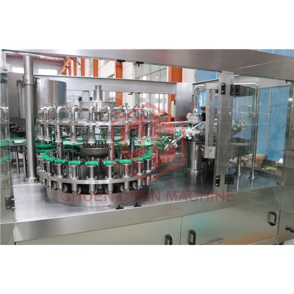 10000BPH Combi Glass Bottle Filling Machine Hot Fill Bottling Equipment With Return System