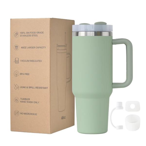 Thermal Insulation 40oz Water Cup with Handle for Adults Outdoor Tour Business
