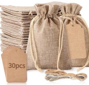 Wholesale 3&quot;x 4&quot; Bags with Drawstring, Wedding Hessian Linen Sacks Bag, Jewelry Pouches Burlap Bags from china suppliers