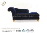 Luxury Gilding Upholstered Indoor Chaise Lounge Chair For KTV / Hotel Lobby