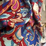100 Viscose Printed Floral Designed Rayon Silk Feeling Fabric For Suit Women