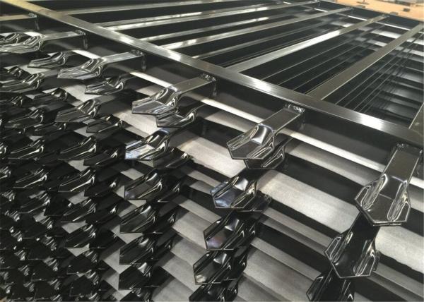 tubular garrison fence panels powder coated Black 2.1m*2.4m Rail 40mm*40mm x 1.5