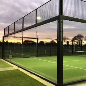 Wholesale Portable Padel Court Factory 10*20m Customized Glass Padel Court Manufacturing Black White Red Yellow Gray Green from china suppliers