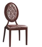 round back light-gray cushion golden painting dining chair for sale