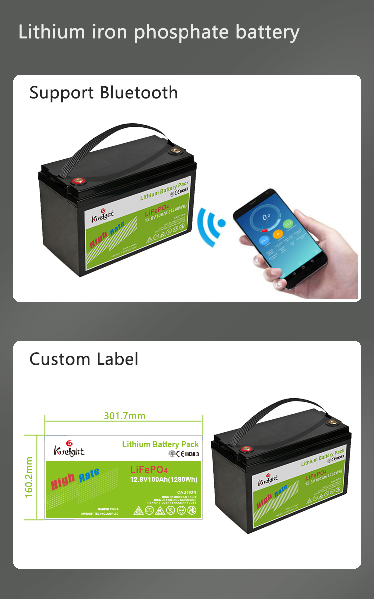 4000cycles 100Ah 12V LiFePO4 Battery Solar Energy Storage System