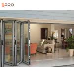 Villa Balcony Quiet Exterior Aluminum Folding Doors American Standard Glass