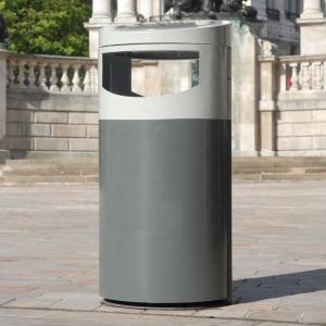 Wholesale Outdoor Public Steel Garbage Can Park Street Metal Recycling Waste Trash Bin from china suppliers