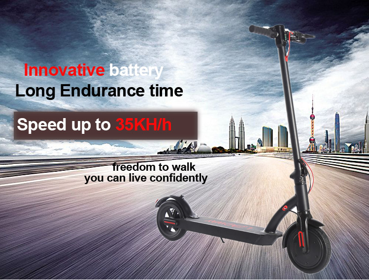 36V Folding Powerful Electric Scooter With 6.6A Battery Disc Brake