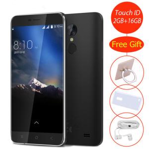 Wholesale Mobile phone Fingerprint Android 7.0 2GB +16GB MTK6580A Quad core 5.0inch HD Smartphone 8.0MP GPS cell phone factory from china suppliers