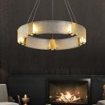 Luxury Nordic Glass Modern LED Light Minimalist Circle Living Room Bedroom