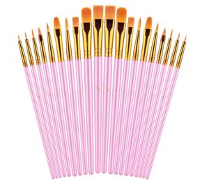 Wholesale Cumtomized Pink Color Artist Paint Brush Set , Acrylic Oil Watercolor Paint Brushes Set from china suppliers