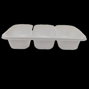 Wholesale Manufacturer Customized Inflight Rectangle Three Compartments Disposable Food Tray from china suppliers