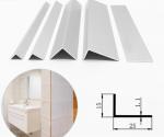 Brushed Anodized 3 Sided Aluminum Corner Guard Protectors 90 Degree Edge Profile