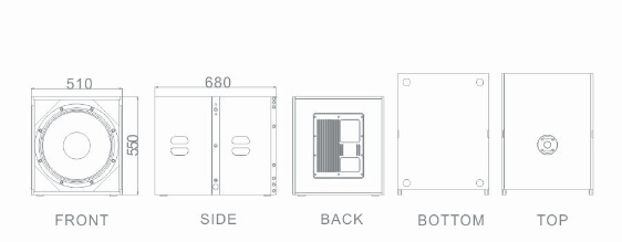 18" active line array speaker system LA118E