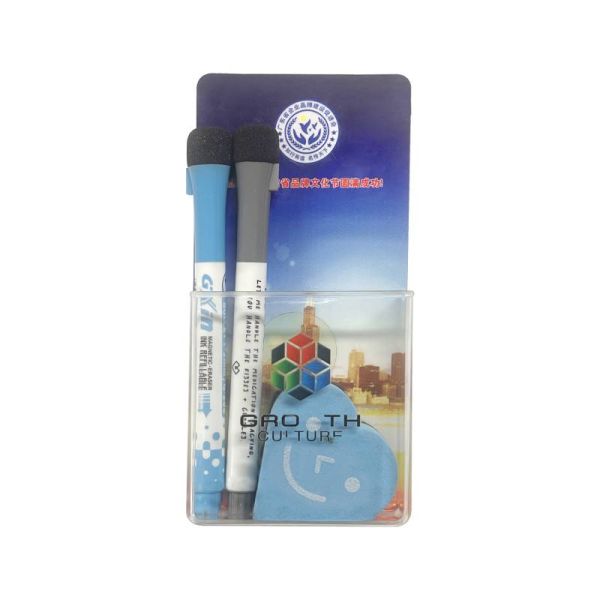 Removable Whiteboard Accessories Magnetic Board Pen Holder With Printing