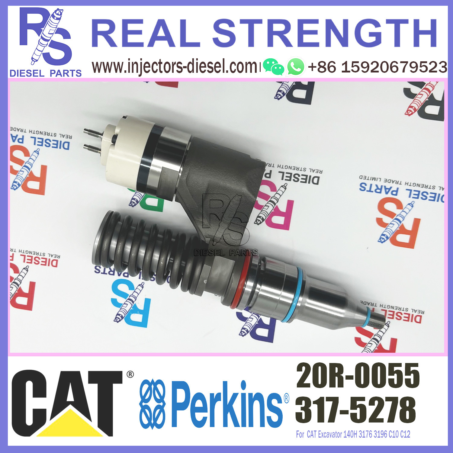 20R-0055 common rail excavator fuel injector for CAT C10 C12 engine injector 20R-0055