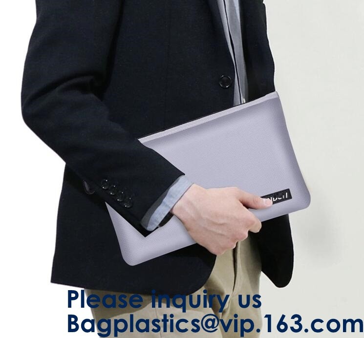 Double layer heat protection large fireproof document money pouch bags,Safety document bag / fire resistant document bag