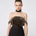 Lancai wholesale off shoulder midi dress