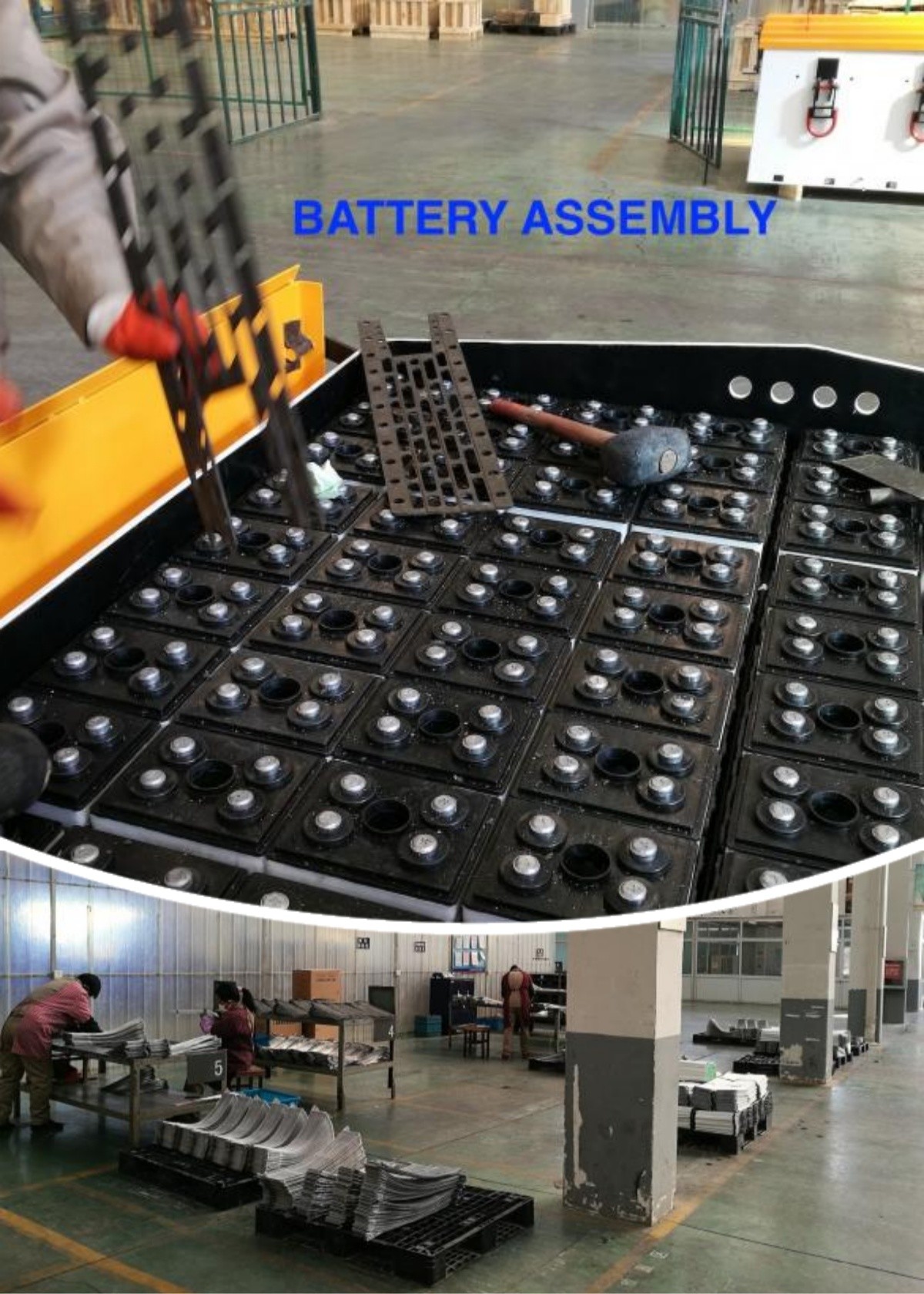 Customized Heavy-duty 48V 480Ah Lead-acid Battery 48V 6PZS480 for CAT Forklift