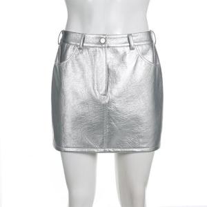 Wholesale OEM Autumn Street Tide PU Leather Skirt European American Hot Girls Style from china suppliers