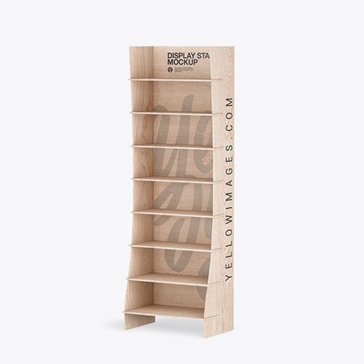 Moisturizing Cream Wooden Display Shelf Unit Plywood Skin Care Product Display Stand