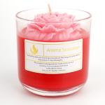 Parties Glass Jar Scented Candle 3D Flower Home Decor Fragrance Candle Custom