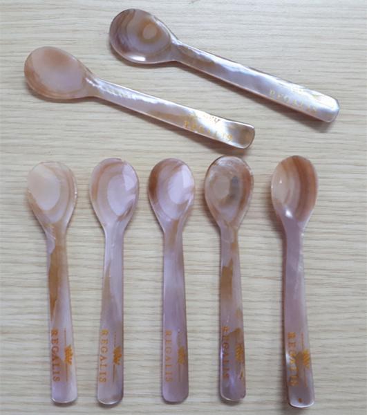 Special Color Brown Natural Mother Of Pearl Caviar Spoon 4.7 Inch And 5.1''