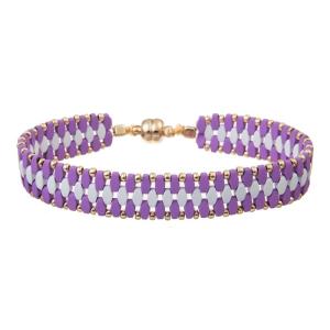 Wholesale Purple Seed Shades Handmade Bead Bracelets Boho Style Set from china suppliers