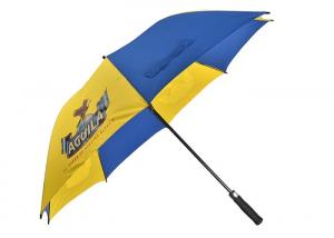 Wholesale Fiberglass Frame Blue Yellow Promotional Golf Umbrellas With EVA Foam Handle from china suppliers