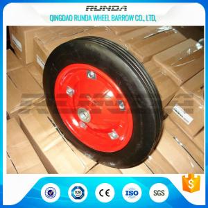 Wholesale Tubeless Solid Rubber Wheelbarrow Tyres 13inches Red Color Skidding Resistant from china suppliers