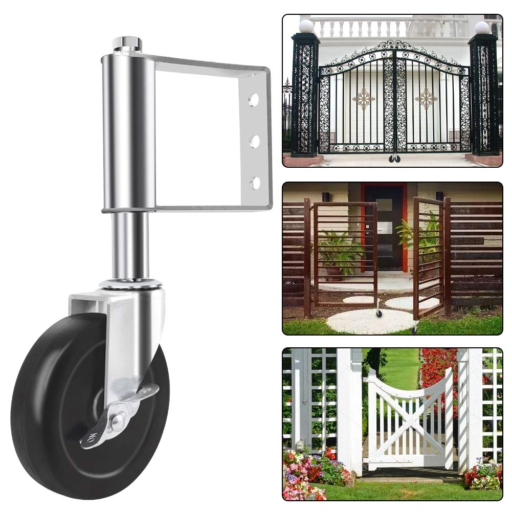 Heavy Duty Metal Sliding Spring Gate Wheel for Outdoor Garden and Security Fence Gate