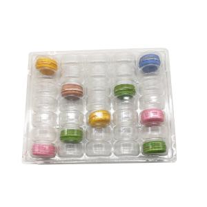 Wholesale 5x7 35pcs Macaron Packaging Clear PVC PET Plastic Tray For Macaron Packing from china suppliers