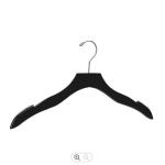 43cm Black Wooden Clothes Hangers Anti Slip Wooden Suit Coat Hangers
