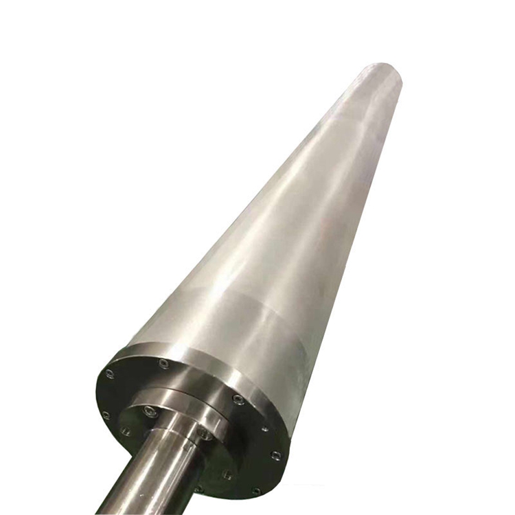 Stainless Steel Roller Shaft Fabric Loom Water Jet Loom Parts 100MM Flange