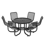 86.92L 34.4H Inches Outdoor Dining Table And Bench Set