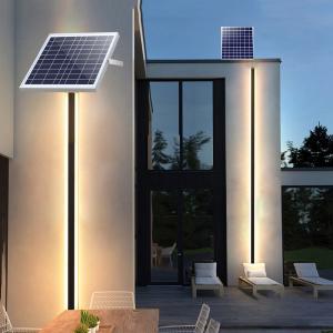Wholesale OEM ODM 3000K Aluminum Solar Wall Lights Outdoor Free Wiring For Villa Yard from china suppliers