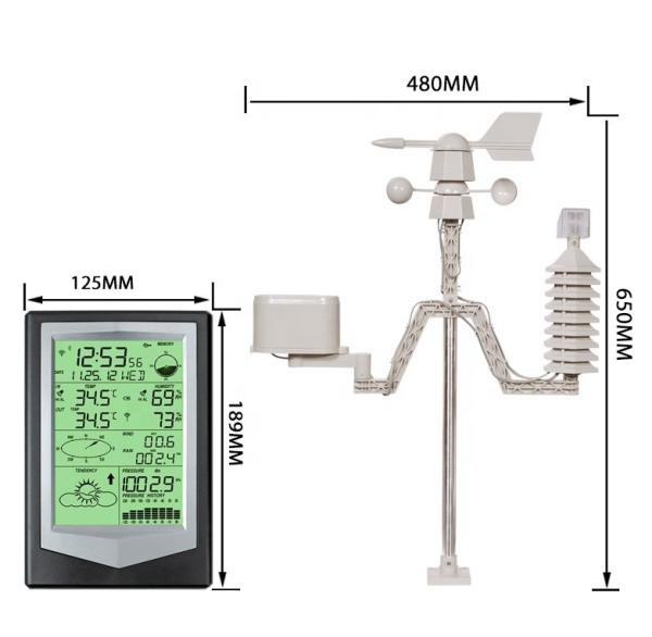 OEM Supported Outdoor Solar Weather Station With WIFI Temperature And Humidity