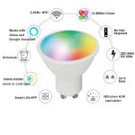 GU10 Smart LED Light Bulbs CCT RGB Voice Control Dimmable