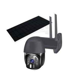 Wholesale Outdoor WIFI PIR Solar Panel Dome PTZ Security Camera H265 Tuya HD from china suppliers