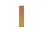 Gold Square Vintage Metal Aluminum Lip Balm Tube Bulk