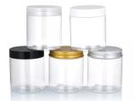 30ml 80ml 100ml 120ml 150ml Clear PET Plastic Jar With Black Lid Food Grade