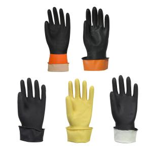 Wholesale Natural Latex Industrial Rubber Gloves 300mm Length For Cleaning from china suppliers